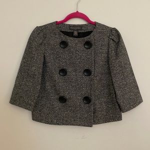 banana republic cropped tweed jacket!